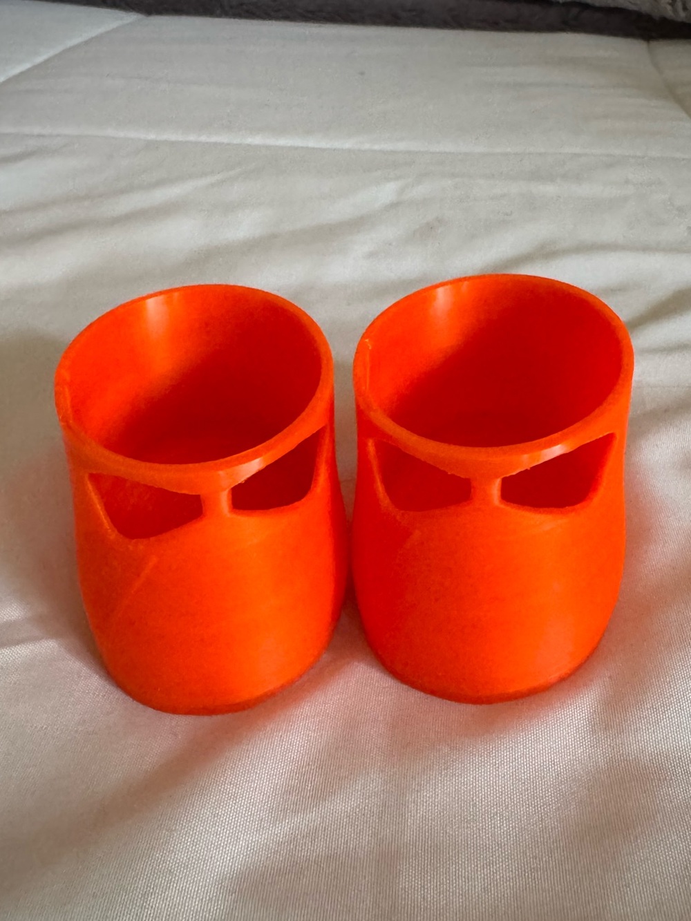3D printed Mary Jane doll shoes - will fit Cabbage Patch Dolls - ORANGE